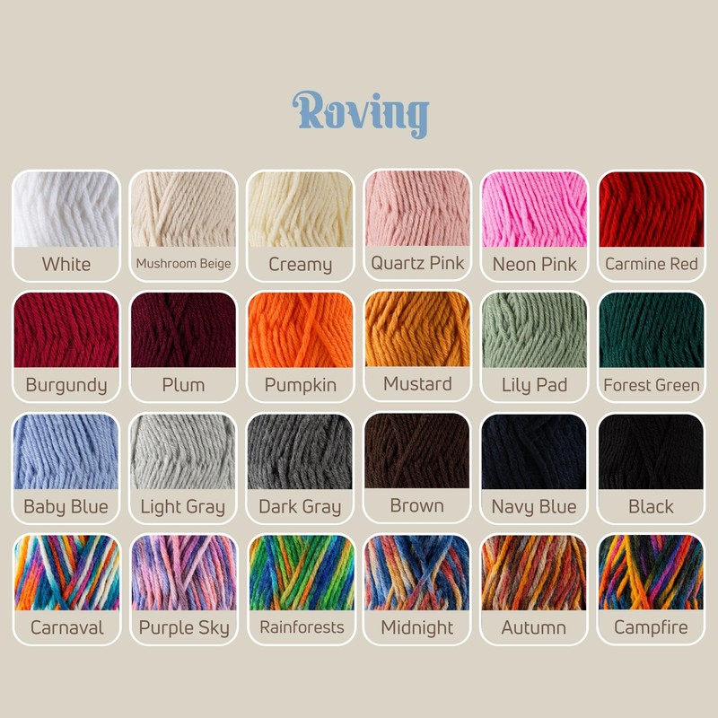 3 madejas de hilo Sensy Roving, 3.5 onzas, 132 yardas,