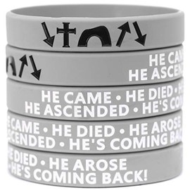 SayitBands Five (5) Youth He Came Died Arose Ascended Coming Back Wristband Bracelets