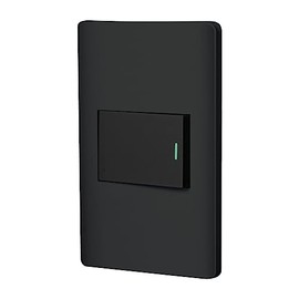 Volteck Apse15 Placa Armada Negra Interruptor Sencillo Línea Lisboa