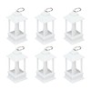 6PCS Ramadan Decorative Lights House Shape Plastic Wind Light Fireplace