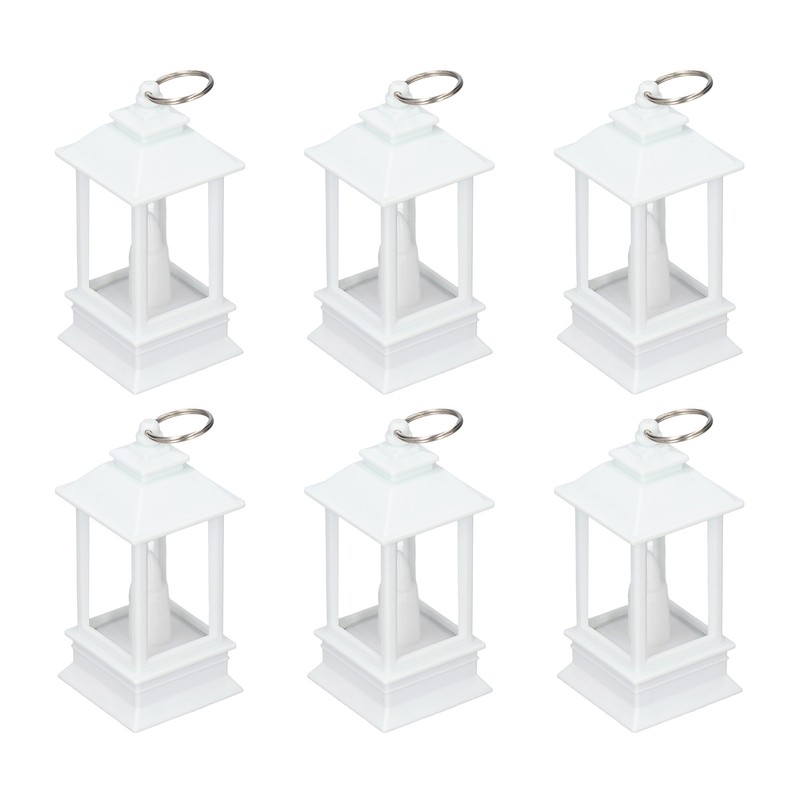 6PCS Ramadan Decorative Lights House Shape Plastic Wind Light Fireplace