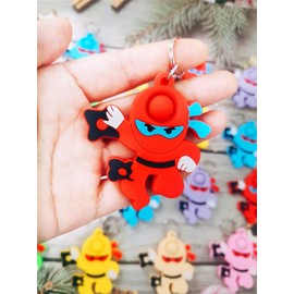 24 Packs Mini Backpack Pop Fidget Bubble Toys, Bulk Classroom Students Prizes Birthday Party Favors Gifts (24 Ninjas)