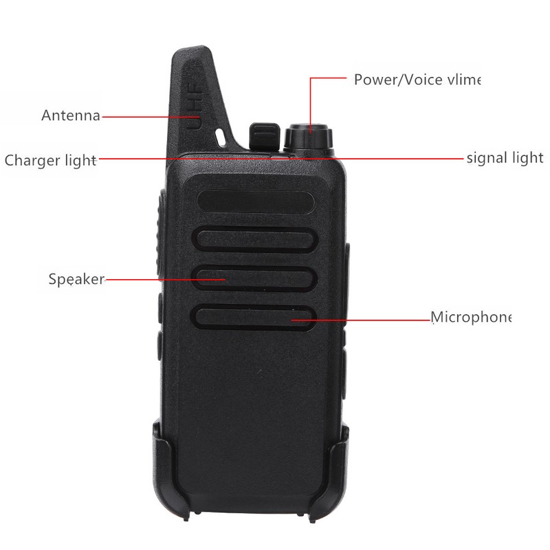 5W Two Way Walkie Talkie Handheld Rechargeable Civilian Radio Walkie