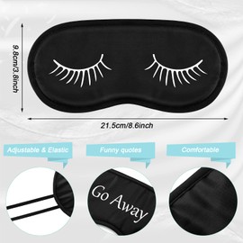 Eurzom 40 Pcs Funny Sleep Eye Mask Soft Night Mask Bulk for Sleeping Blackout Blindfolds with Adjustable Strap for Women Men Kids Nap Meditation Party Travel Christmas Gifts Favors(Black)