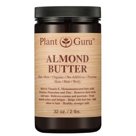 Almond Body Butter 32 oz 100% Pure Raw Fresh Natural Cold Pressed. Skin, Hair, Nail Moisturizer, For DIY Creams, Lip Balms, Lotions and Soap Making