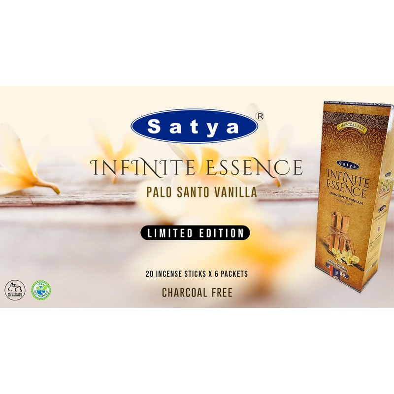 Satya Infinite Essence Limited Edition Exclusive Palo Santo Vanilla Incense