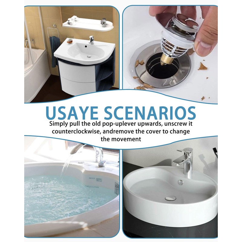 TPZORJX 2 Pieces Pop Up Screw for Sink Drain, Spring