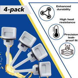 4-Pack 15600-Z0T-810 Oil Filler Cap Compatible with Honda GX160 GX120 GX200 - Fits 15600-Z1T-000 15600-ZE1-003 - Gray Engine Oil Dipstick Caps for Water Pumps & Small Engines