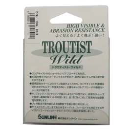 Sunline Troutist WILD Nylon Line, 492.2 ft (150 m), No. 4, 16 lb, Super Matte Green