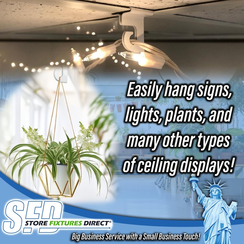 STORE FIXTURES DIRECT Extra Heavy Duty White Aluminum Drop Ceiling