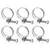 sourcing map 6Pcs Double Wire Hose Clamp, 30-34mm Adjustable Stainless