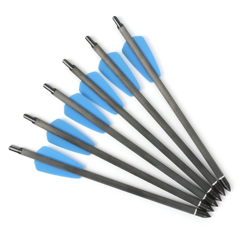 WANVZMR 12 Pcs 7.5/15 Inch Pure Carbon Crossbow Bolts Spine