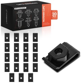 A-Premium 20PCS Nylon License Plate Bracket U-Nut Retainer Clips Compatible with Nissan Rogue, Sentra, Versa, Frontier, Pathfinder, Armada, Leaf, 370Z, Cube & Infiniti QX80, QX50, QX50, Q60, G37, Q70