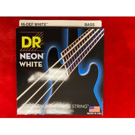 DR Strings NWB40 40-100 Lite Set Handmade Neon Hi-Def White Coated Bass Strings