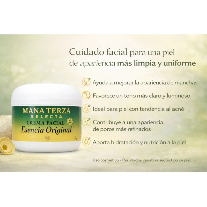 Crema Facial Mana Terza Selecta Aclarante Natural 40g Todo Tipo
