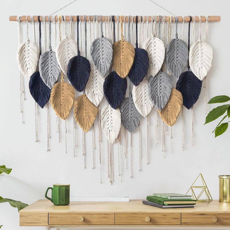 Weldomcor Large Wall Hanging Tapestry, Boho Macrame Woven Handmade Tassel