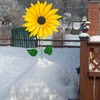 Sunflower Windmill Metal Windmill Garden Stake Wind Sculptures for Balcony
