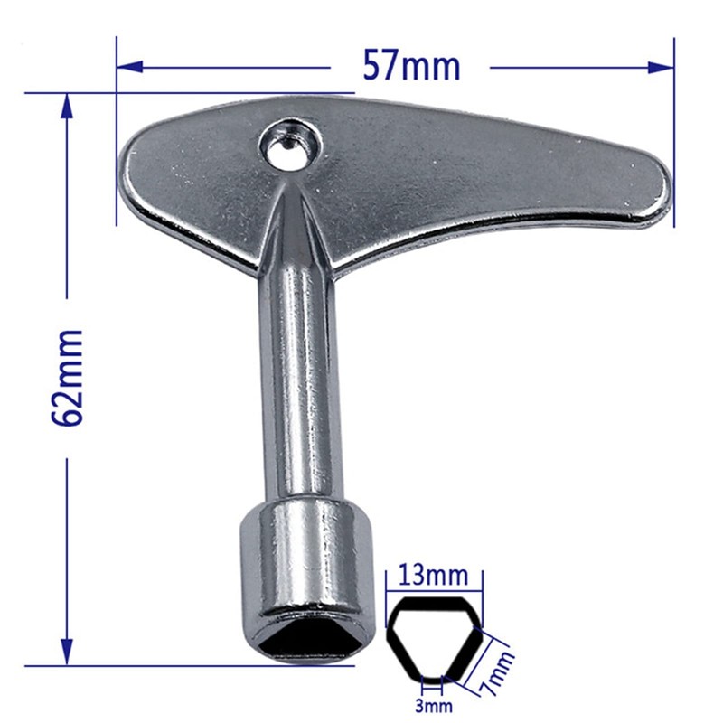 2PCS Inner Triangle Spanner Key, Stainless Steel Multi-Functional Utilities Key