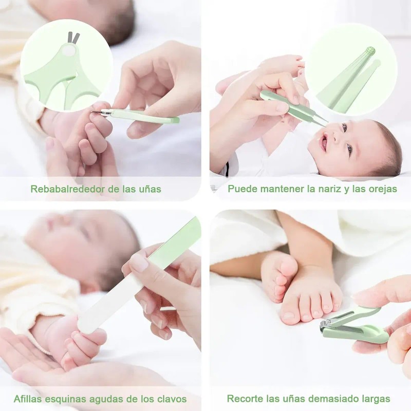 Set De Manicure Para Bebé 5 Piezas Con Estuche De