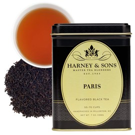 Harney & Sons Paris Tea | 7 oz Loose Leaf Black Tea w/ Caramel and Fruit Flavors