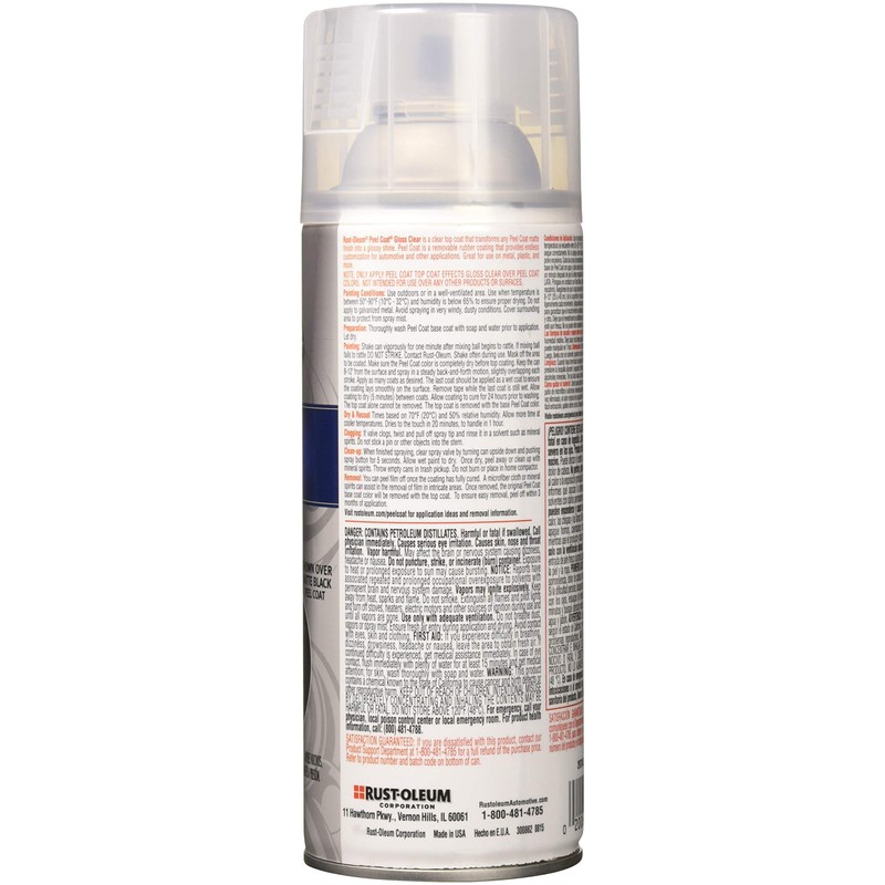 Rust-Oleum 297343 Peel Peelable Coating, Gloss Clear, 10 Fl Oz