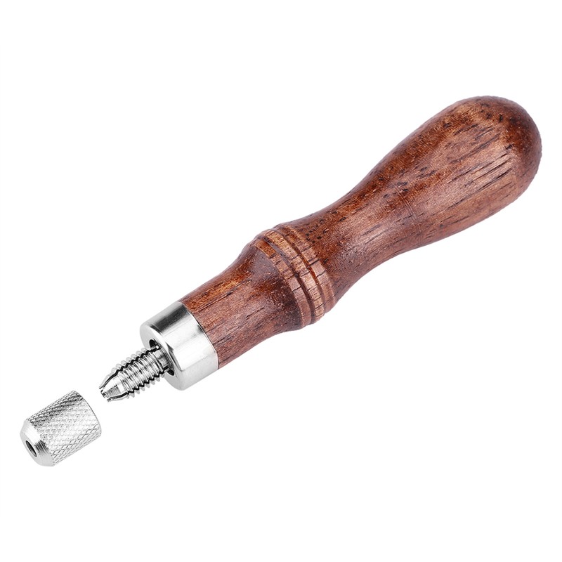 4 In 1 Wooden Handle Leather Stitching Sewing Awl DIY