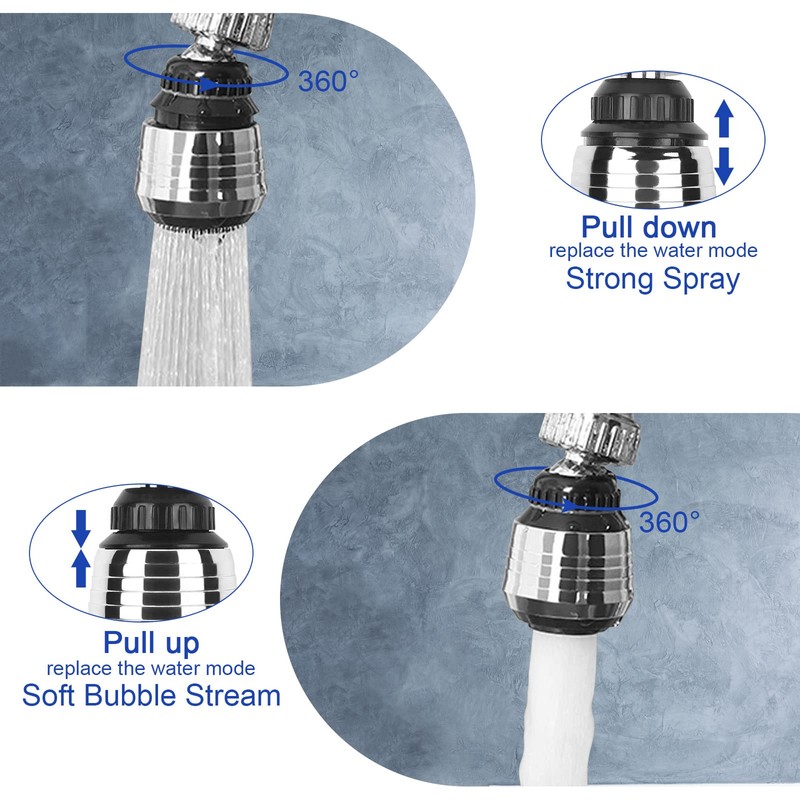 VIPMOON Kitchen Faucet Aerators, 2 Pack 360 Swivel Kitchen Sink