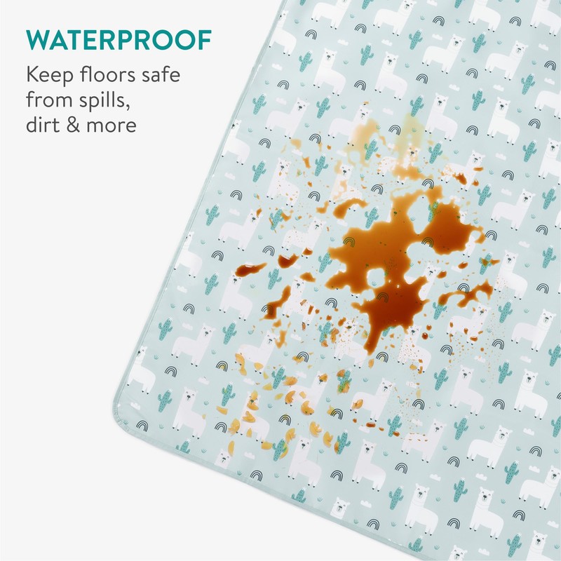 Navaris Splash Mat for Baby Highchair - Waterproof Plastic Food