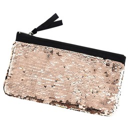 Gatuida Cosmetic Bag Coin Purse Makeup Bag Glitter Purse Reversible Sequin Bag Purse Handbags Cosmetics Women Mermaid Sparkly Woman Toiletry Bag Golden