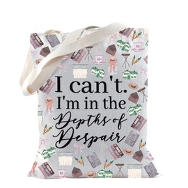 TSOTMO Book Merch Gift Reader Reading Book Lovers Bookish Tote Bag (DESPAIR)