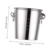 LABRIMP Ice Bucket Ktv Cooling Stainless Steel Portable Bucket Chill