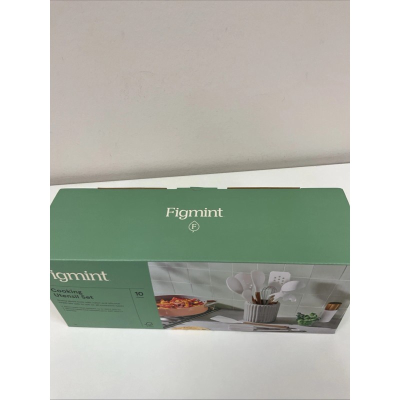 Figmint 10pc Silicone Cooking Utensil Set - White