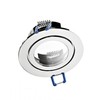 IP44 Aluminium Recessed Spotlight, Glossy Chrome, Suitable for Bathroom/Wet Rooms,