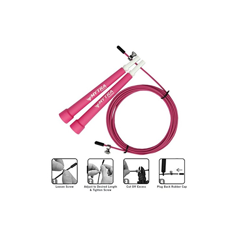 Mytra Fusion Adjustable Skipping Rope Wire Fitness Plastic Handle Fitness