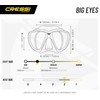 CRESSI Big Eyes Mask Black/380 UV Blue Orange Lens Unisex