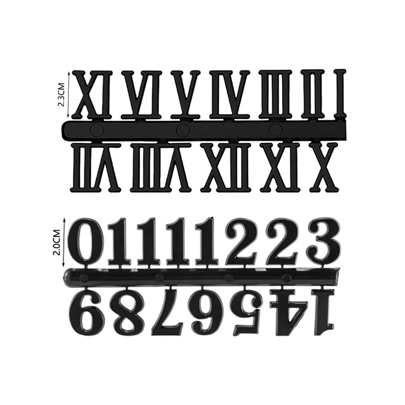 WANGCL Clock Numerals Kit Roman Numerals Wall Clock Accessories Arabic