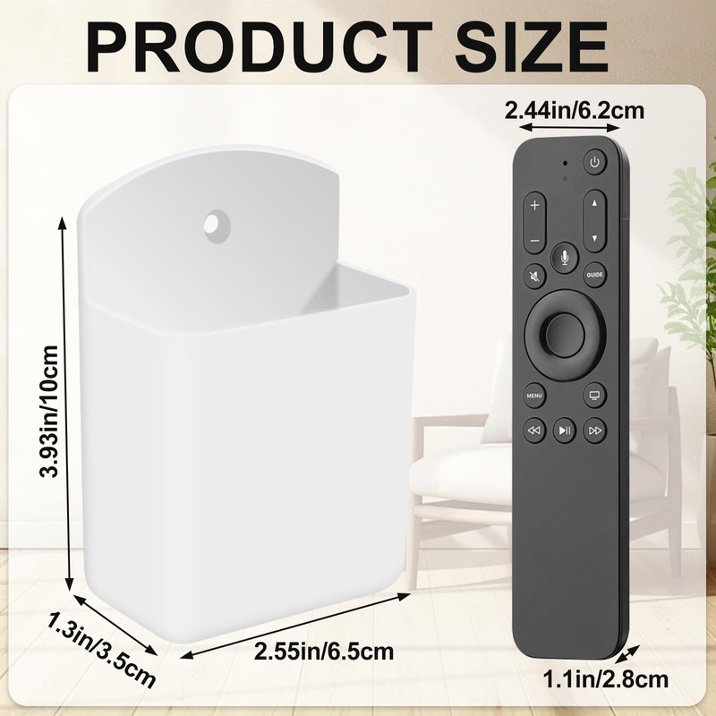 yeloumiss 2 PCS Self Adhesive Remote Holder Wall Mount Control
