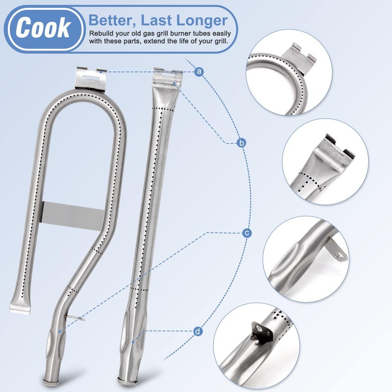 Criditpid Grill Replacement Parts for Dyna-Glo DGH450CRP, Stainless Steel Heat