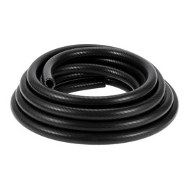 REPAIROCK Silicone Vacuum Tubing Hose for Air and Water 22.97ft 1/2" 12mm ID 3mm Thickness High Temperature Black 1 Pc
