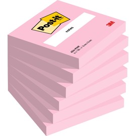 Post-it Notes - Neon Pink - 6 Pads Per Pack - 100 Sheets Per Pad - 76 mm x 76 mm