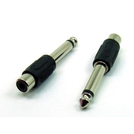 POPESQ® 2 pcs. Jack Adaptor RCA Female 6.35 mm Mono #A2896