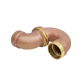 Highcraft Cast Brass Union DWV P-Trap 1-1/2" C x 1-1/2" C Brass Trap for Residential and Commercial Drain, Waste and Vent Systems