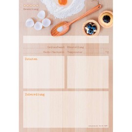 PRICARO Rezeptblock Backen, A5, 3 Stück