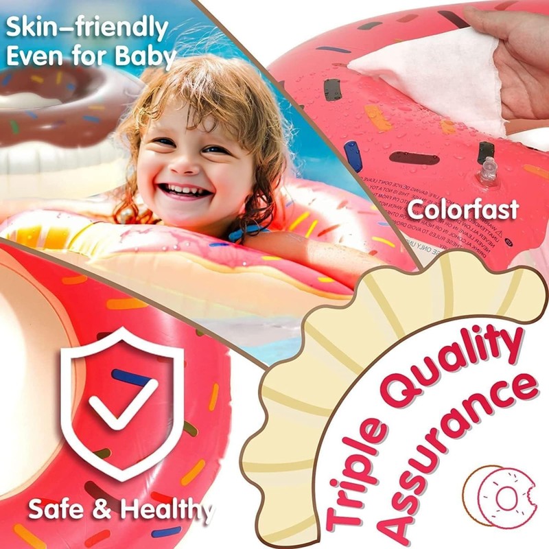 Donut Swim Ring 90cm Inflatable and Durable Design for Fun