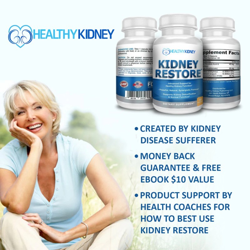 Kidney Restore Health Cleanse Support Detox Natural Supplement High Quality