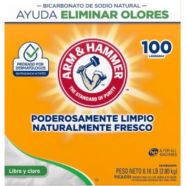 Arm & Hammer Laundry Detergent, Free of Perfume & Dyes, Powder, 100 Loads, 6.16 