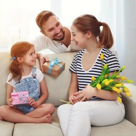 Fahgaer Greeting Card Father Mother'S Day Scratch Off Cards with 4 Challenging Thing Happy Birthday Cards for Adults,B