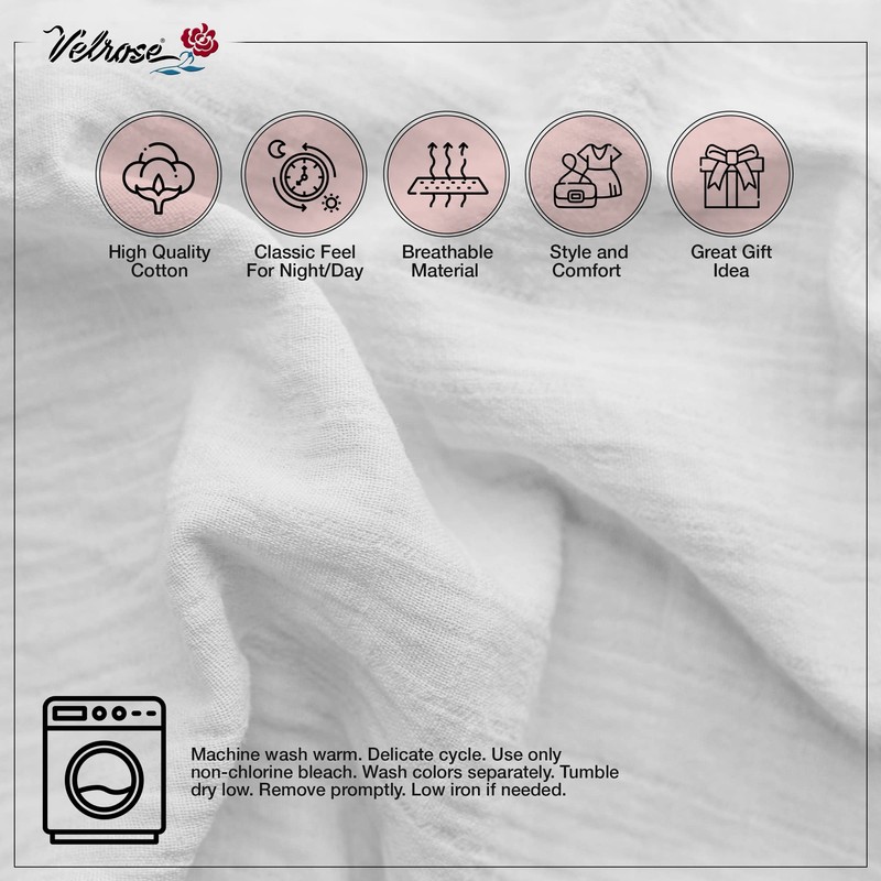 Velrose Cotton Full Slips White Style 801 (50)