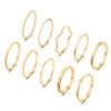 WFYOU 10 Pcs 1-2mm 18K Gold Plated Simple Rings for