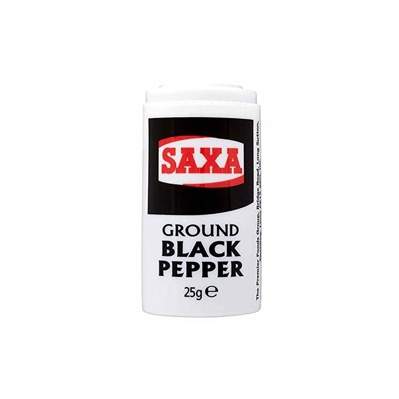 Saxa Ground Pepper | Pack of 4 | White Pepper